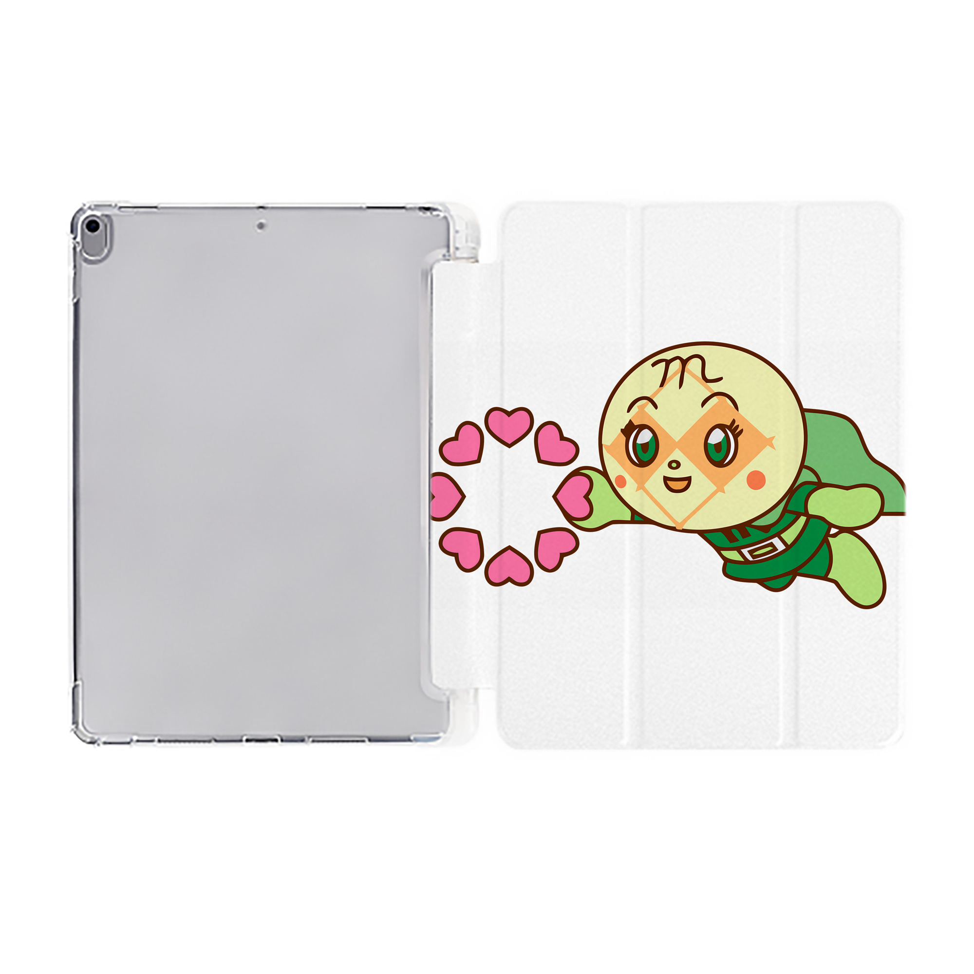 （画像用） アンパンマン Anpanman IPad ケース ペン収納付き 三つ折りスタンド PUレザー×シリコン 対応機種9.5/10.5/10.9インチ